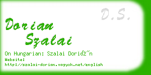 dorian szalai business card